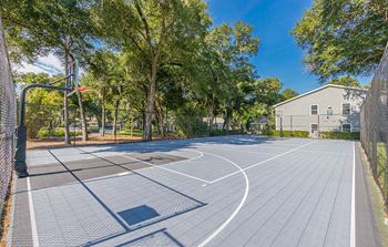 Basketball and sand volleyball courts